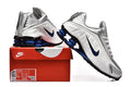 Nike Shox Sneakers – White, Silver & Blue